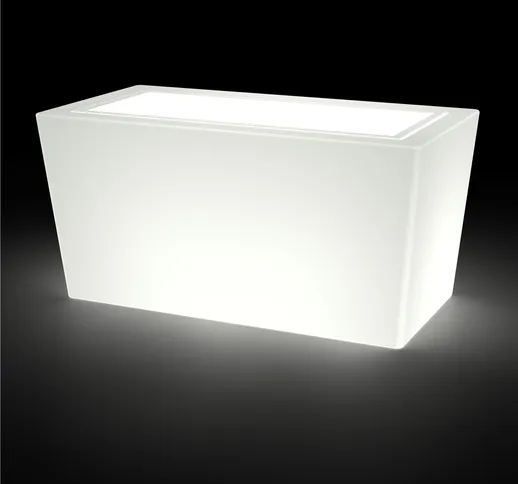 fioriera Porta vaso, in polietilene 80x40xh39 cm con illuminazione Modello Ionico spessore...