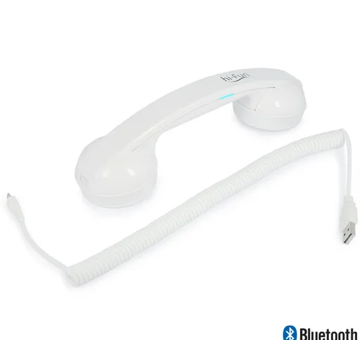 Cornetta Bluetooth HI RING cornetta senza filo vintage 23x6xh6,5 cm white