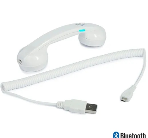 Cornetta Bluetooth MINI HI RING cornetta senza filo vintage 15x3,5xh4 cm White