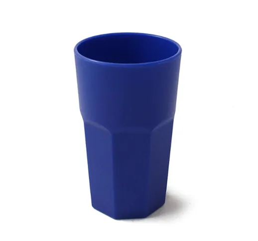 Bicchiere in polipropilene da bibita, cocktail ottagonale Ø 8,5xh 14 cm -500 ml Colore Blu