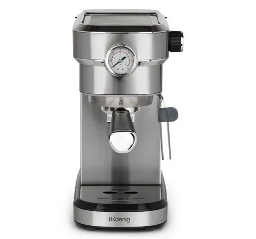 Macchina per caffè espresso in acciaio inox retro 33,3x16,3xh30,2 cm- peso 4,4 kg 15 bar 1...