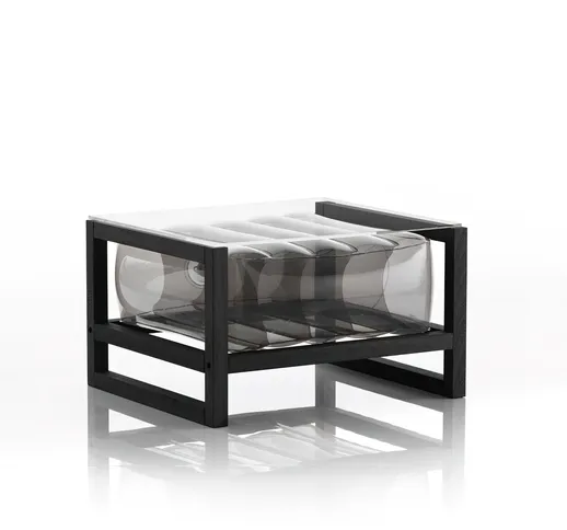 tavolino da salotto Yoko eko struttura in legno nero, dimensioni 62x70xH40 cm peso 14 kg,...