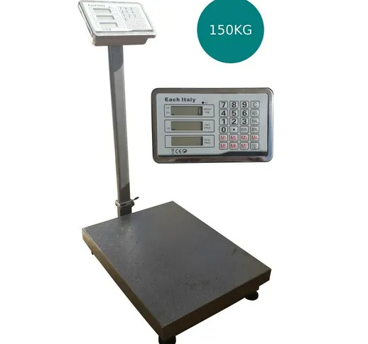 BILANCIA INDUSTRIALE DA TERRA CON PIATTAFORMA DISPLAY DIGITALE PESO 150 KG