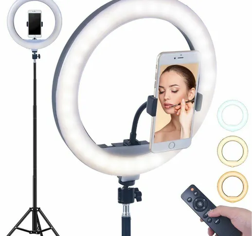 ANELLO LUMINOSO TREPPIEDI LUCE SELFIE TIK TOK LED LAMPADA RING LIGHT VIDEO 30CM