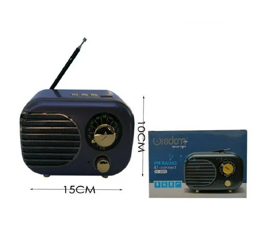 RADIO FM PORTATILE CON ANTENNA SPEAKER BLUETOOTH MICROSD USB/MS 15X10CM XC-5005