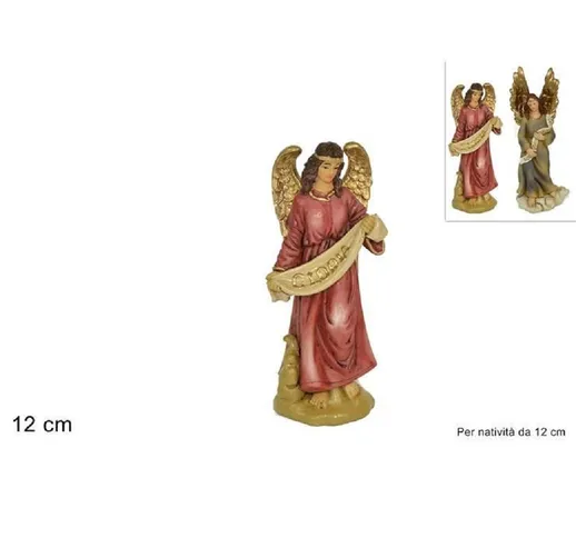 STATUINA ANGELO 12 CM PER PRESEPE IN RESINA DECORO NATALE NATALIZIO NATIVITA'