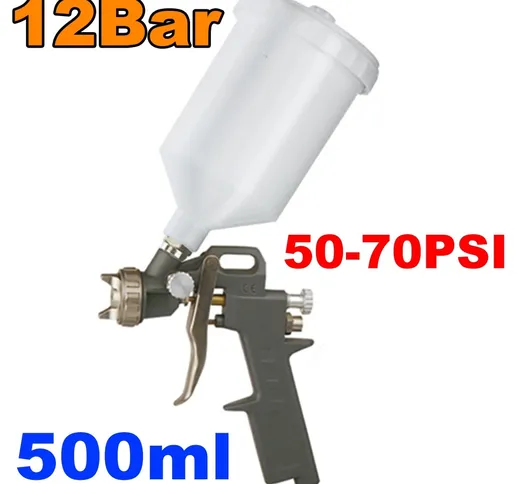 PISTOLA AEROGRAFO VERNICIATURA PROFESSIONALE 500ml 1.5 SPRAY GUN 12BAR 990P