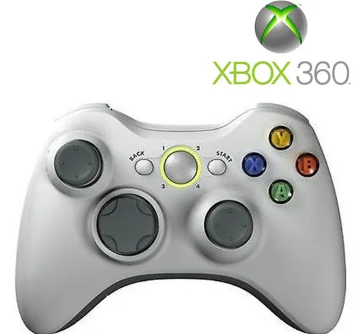 JOYSTICK JOYPAD CONTROLLER PER XBOX 360 CON CAVO FILO USB COMPATIBILE BIANCO