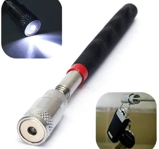 PENNA TELESCOPICA 80CM CON LUCE LED MAGNETICA COLLETTORE STRUMENTO PRECISIONE