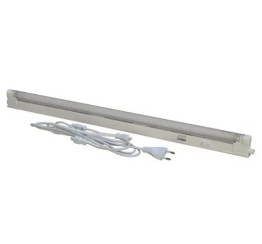 4W TUBO NEON 30CM LED COMPLETO DI PLAFONIERA T5 LUCE BIANCO CALDO 3000K CAVO 1MT