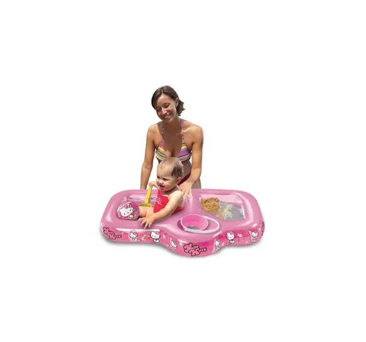 PISCINA GONFIABILE HELLO KITTY SABBIA ACQUA ROSA 90 CM MARE GIARDINO ESTERNI