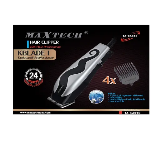 TAGLIACAPELLI UOMO PER BARBA CAPELLI BASETTE REGOLABILE PROFESSIONALE MAXTECH TA-CA016