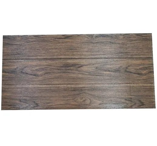 PANNELLO 77X70CM EFFETTO LEGNO SCURO CARTA PARATI PVC PARQUET 3D ADESIVA MURO