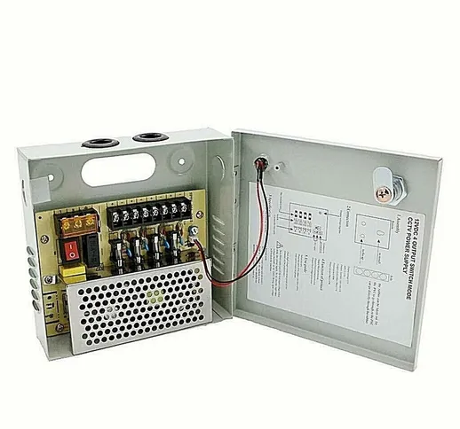 ALIMENTATORE QUADRO DI ALIMENTAZIONE 12 VOLT 4 CANALI CENTRALINA 10A 220VDC