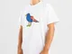 Cleptomanicx Smile Gull T-Shirt bianco