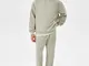 Bershka Felpa Con Collo Rotondo Effetto Velluto A Costine Uomo Xs Beige