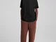 Bershka Maglietta Maniche Corte Long Fit Uomo M Nero