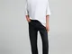 Bershka Jeans Jogger Soft Denim Uomo S Nero