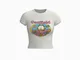 Bershka Maglietta Aderente Con Stampa Garfield A Maniche Corte Donna Xs Bianco