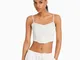 Bershka Top Corsetto Satinato Spalline Donna Xs Avorio