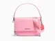 Bershka Borsa Minaudiere A Tracolla Con Texture Donna Rosa