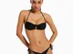 Bershka Slip Bikini Regolabili Donna L Nero