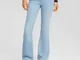 Bershka Jeans Flare Donna 48 (Eu 44) Azzurro Chiaro