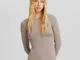 Bershka Vestito Lungo Maniche Lunghe Schiena Scoperta Donna M Visone