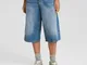 Bershka Bermuda Denim Baggy Donna 40 (Eu 36) Azzurro
