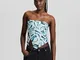 Bershka Top A Fascia In Bengalina Donna Xs Multicolore
