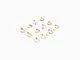 Bershka Set Di 6 Orecchini Con Perle E Strass A Cuore Donna Oro