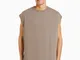 Bershka Maglietta Senza Maniche Oversize Uomo S Grigio