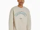 Bershka Felpa Con Scollo Rotondo Stampa Brooklyn Uomo L Camel