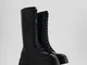 Bershka Stivali Bassi Stringati Con Cerniera Donna 37 Nero