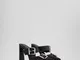 Bershka Scarpe Con Tacco E Fibbie Tipo Mule In Denim Donna 39 Nero