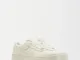 Bershka Sneakers Con Plateau E Traforature A Cuori Donna 40 Avorio