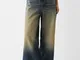 Bershka Jeans Super Baggy Donna 48 (Eu 44) Azzurro