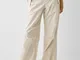 Bershka Pantaloni Parachute Misto Nylon Donna S Bianco Roto