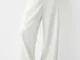 Bershka Pantaloni Wide Leg Felpa Donna S Bianco Roto