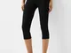 Bershka Pantaloni Capri Donna S Nero