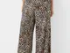 Bershka Pantaloni Wide Leg Satin Donna S Marrone