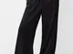 Bershka Pantaloni Wide Leg Satin Donna Xs Nero