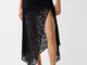 Bershka Gonna Midi In Pizzo Donna S Nero