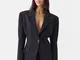 Bershka Blazer Avvitato Donna L Nero