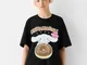 Bershka Maglietta Con Stampa Cinnamoroll A Maniche Corte Oversize Donna L Nero