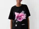 Bershka Maglietta Con Stampa Bershka Wearable Art Oversize Fit Donna Xs Nero