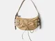 Bershka Borsa Arricciata Con Fiocco Donna Marrone