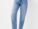 Bershka Jeans Mom Donna 44 (Eu 40) Azzurro