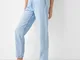 Bershka Jeans Mom Donna 42 (Eu 38) Azzurro Lavato