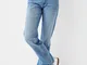 Bershka Jeans Straight Donna 46 (Eu 42) Azzurro Lavato